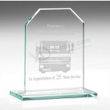 élégant trophée de prix de verre cristal blanc en gros