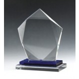 Le plus nouveau design le trophée de récompense de verre en cristal blanc pour le souvenir d'invité