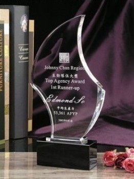 Groothandel custom souvenir award fabrikant china custom glas crystal award trofee
