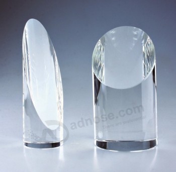 Groothandel gratis geschenken blanco ronde glazen gefacetteerde award trofee