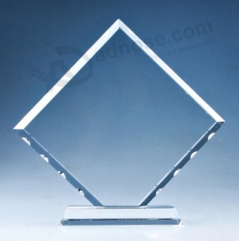 Atacado mais novo prêmio troféu de vidro de cristal para lembrança do presente