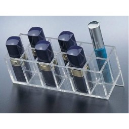 Groothandel aangepaste hoge kwaliteit helder acryl cosmetische lipstick display stand