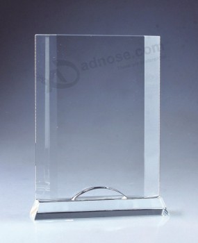 Promoção de alta qualidade de vidro transparente cristal prêmio troféu atacado