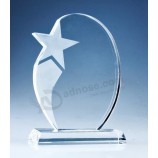 Trophée de cristal de haute qualité en étoile de cristal pour le souvenir
