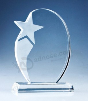 Trofeo de cristal de alta calidad de la estrella de cristal para el recuerdo