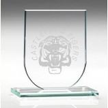 Forme en forme de jade verre cristal bouclier trophée prix en gros