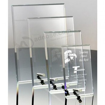 8Milímetros Thickness Clear Jade Glass Awrd Trophy Cheap Wholesale