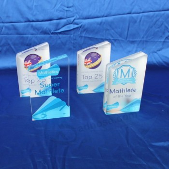 Wholesale customized high quality Clear Acrylic Trophy Event Laser Engraved Award for Dancer