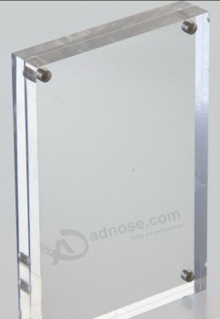 All'ingrosso personalizzato di alta qualità nuovo trasparente magnete 4x6 acrilico immagine trasparente trasparente cornice