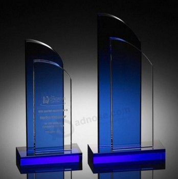 Premio de cristal de cristal de encargo barato trofeo de recuerdo