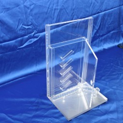 Großhandelskundenspezifischer Acryl-Tischplattenausstellungsstand der freien Farbe klarer