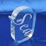 Wholesale customized high quality Clear Acrylic Trophy Event Laser Engraved Souvenir Award for Event Winner