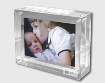 Ingrosso personalizzato di alta qualità nuovo acrilico trasparente 4x6 foto cornice magnetica