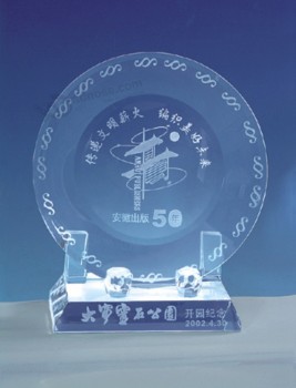Prêmio placa de cristal k9 jateamento barato por atacado