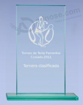 Prêmios personalizados de vidro gravado fantasia para presentes de cooperação empresarial