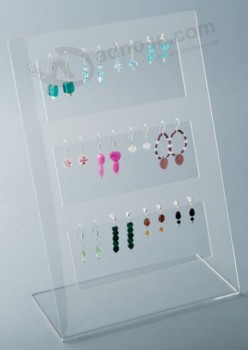 Atacado personalizado de alta qualidade transparente cor acrílico display stand organizador de jóias