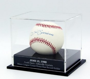 En gros personnalisé de haute qualité couleur transparente acrylique boîte de baseball d'affichage