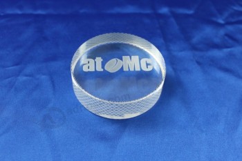 卸売カスタマイズ高-レーザーで刻印された丸いお土産の贈り物は透明アクリルトロフィー-160