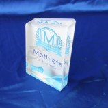 Factory direct wholesale good quality Clear Laser Engraved Polished Acrylic Souvenir