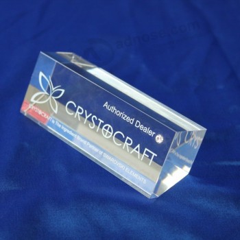 Factory direct wholesale good quality Clear Laser Engraved Polished Acrylic Block