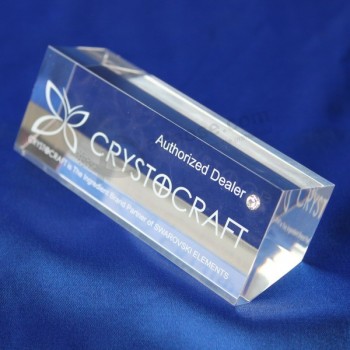 Fabriek groothandel goede kwaliteit helder laser gegraveerd gepolijst award acryl blok