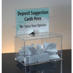 Fabrik direkt Großhandel gute Qualität klar Acryl Spende Box