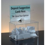 Factory direct wholesale good quality Clear Acrylic Donation Box