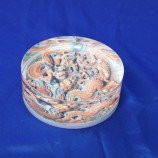 Factory direct sale top quality Office Clear Acrylic Round Paperweight