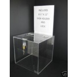 Factory direct sale high-end Plexiglass Clear Acrylic Vote Donation Suggestion Box