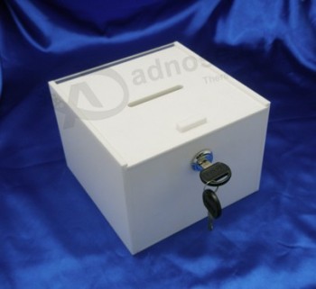 Scatola di voto in acrilico trasparente in plexiglass di alta qualità