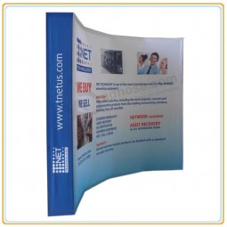 Factory direct sale top high quality Trade Show Tension Fabric Curved Pop up Stand (10ft curved)