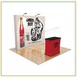 Factory direct sale top high quality Exhibition Hook & Loop Backdrop Spring Pop up Stand (10FT Curved)