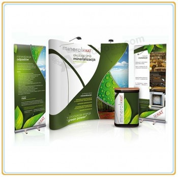 Factory direct customized hot sale Curve or Straight Spring Pop up Stand (8FT Pop Up)