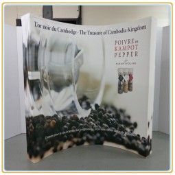 FábricA directA personAlizAdA ventA cAliente bArAtos pop-up stAnds de visuAlizAción (8Pie curvAdA)