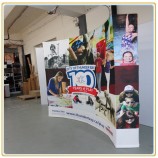 Factory direct customized hot sale Pop up Curved Wall Systems