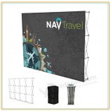 Factory direct customized hot sale 8FT Velcro Pop up Display with Carry Bag