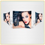 Factory direct customized hot sale 10ft U-Shape/Vertical Curved Tension Fabric Tube Display