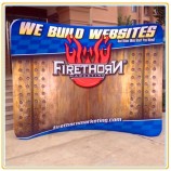 Factory direct customized hot sale Curved Fabric Display Stand (8ft)