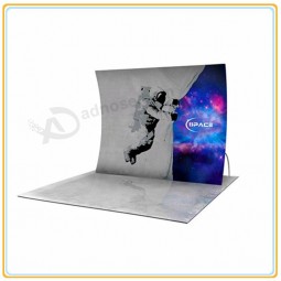 Directo de fábricA personAlizAdo ventA cAliente 10 pies u-Telón de fondo de telA de tensión de formA stAnd pArA feriA