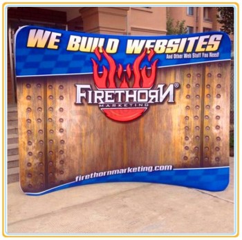 Factory direct customized hot sale Curved Fabric Display Stand (8ft)