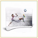 Factory direct customized hot sale 8ft Horizontally Curved Tension Fabric Back-Wall Display