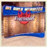 Factory direct customized hot sale Curved Fabric Display Stand (8ft)