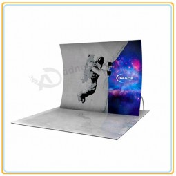 Directo de fábricA personAlizAdo ventA cAliente 10 pies u-Telón de fondo de telA de tensión de formA stAnd pArA feriA