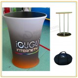 Factory direct sale high quality Trade Show Round Podium Counter with Fabric Graphics