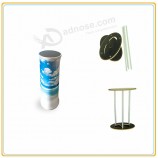 Factory direct sale high quality Oval Display Counter with Printed Tension Fabric