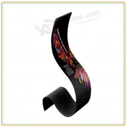 VentA directA de lA fábricA de AltA cAlidAd wAll CurvAdo fAbric tension displAy Soporte de lA bAnderA