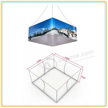 Wholesale customized top quality Overhead 8ft Square Hanging Banner Sign for Exhibition Display