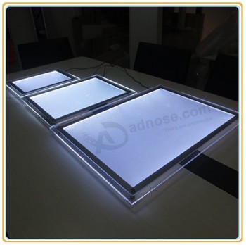 Wholesale customized top quality LED Crystal Slim Light Box (A4)
