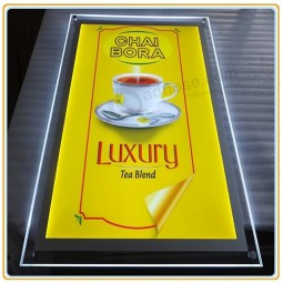 批发定制顶级咖啡店广告亚克力灯箱用一个3图片