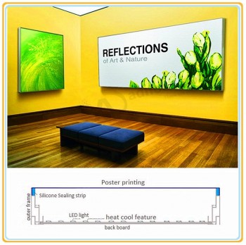 GroßhEinndelskundengebundene SpitzenquEinlität 100 * 180cm frEinmeless führte zurück-Beleuchtete Stoff-LeuchtboX-Einnzeige